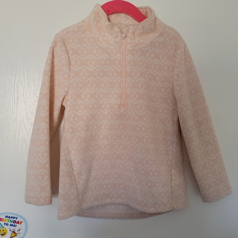 Fleece Turtleneck sweater Old Navy Girls Kids 5T Pink Pull On Zipper Neck